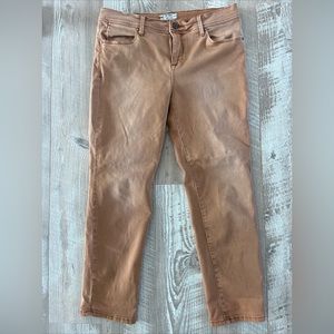 Free People Capri Pants SIZE 31 copper 61855-16515125 Cotton Stretch Cropped